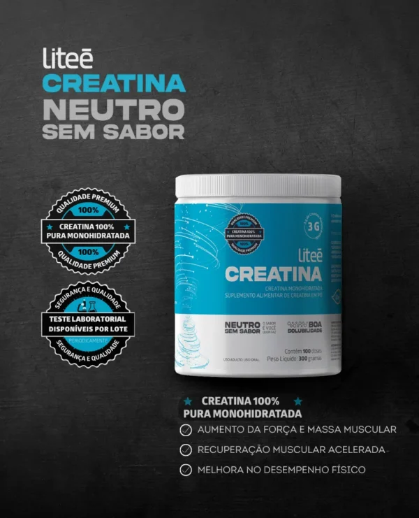 Creatina Monohidratada Micronizada - 300g - Liteé Farma - Image 2