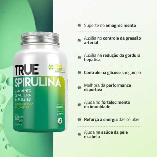 Spirulina 600mg - 120 tabletes -True Source - Image 2